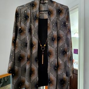 Silky shirt w/ necklace attached